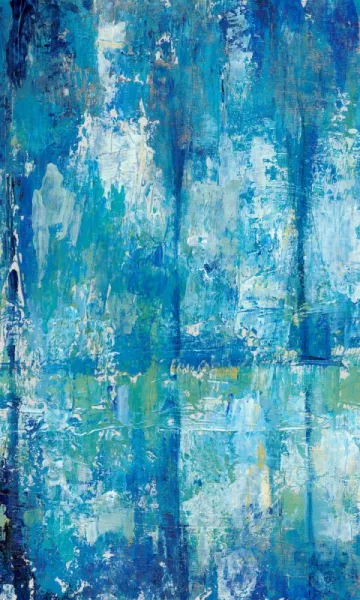 Blue Reflection Triptych III by Tim O'Toole Oil Painting Reproduction ...