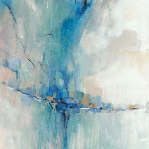 Blue Stone Abstract I by Tim O'Toole Oil Painting