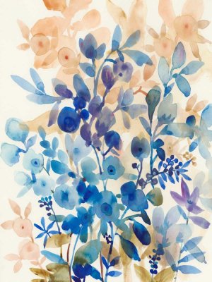 Blueberry Floral I by Tim O'Toole Oil Painting