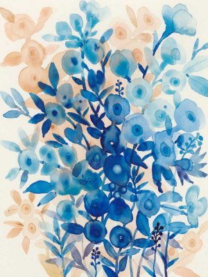 Blueberry Floral II by Tim O'Toole Oil Painting