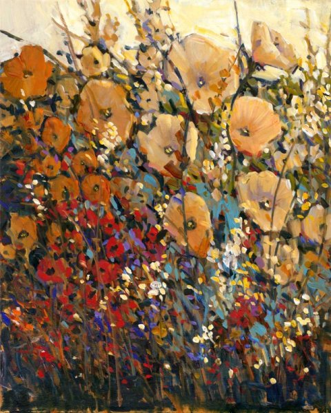 Main Product Photo of Bright & Bold Flowers I Painting by Tim O'Toole