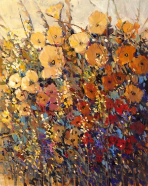 Bright & Bold Flowers II by Tim O'Toole Oil Painting