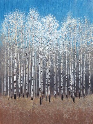 Cobalt Birches I Oil painting by Tim O'Toole