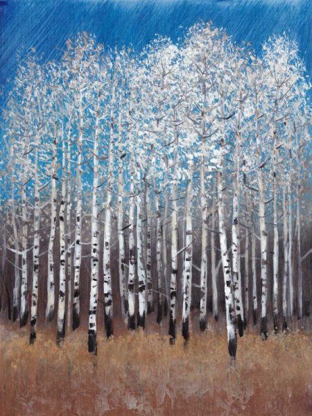 Main Product Photo of Cobalt Birches II Painting by Tim O'Toole