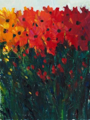 Color Spectrum Flowers I by Tim O'Toole Oil Painting