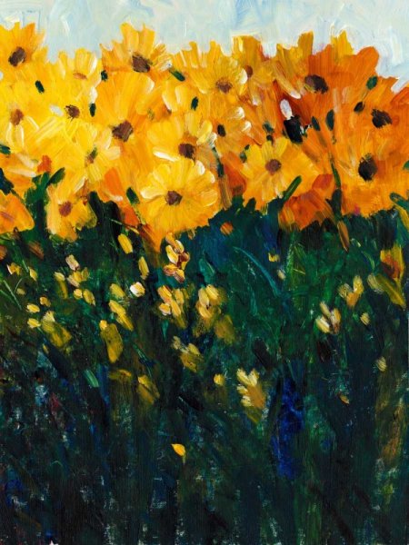 Color Spectrum Flowers II by Tim O'Toole - Hand-Painted Oil Painting Reproduction