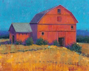 Colorful Barn View I Oil painting by Tim O'Toole