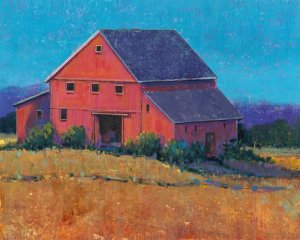 Colorful Barn View II by Tim O'Toole Oil Painting