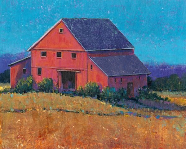 Main Product Photo of Colorful Barn View II Painting by Tim O'Toole
