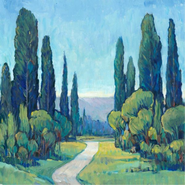 Main Product Photo of Cypress Path I Painting by Tim O'Toole