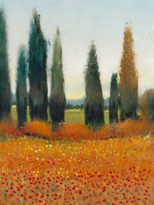 Cypress Trees I Oil painting by Tim O'Toole