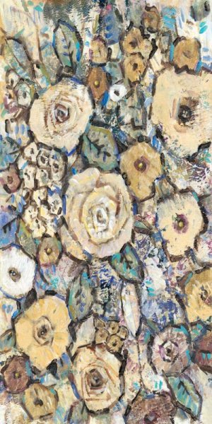 Decorative Flowers I by Tim O'Toole - Hand-Painted Oil Painting Reproduction