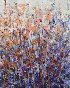 Fall Wildflowers II by Tim O'Toole Oil Painting
