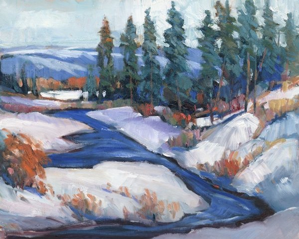 Main Product Photo of First Snow I Painting by Tim O'Toole