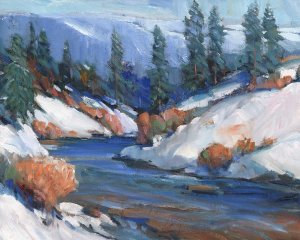 First Snow II by Tim O'Toole Oil Painting