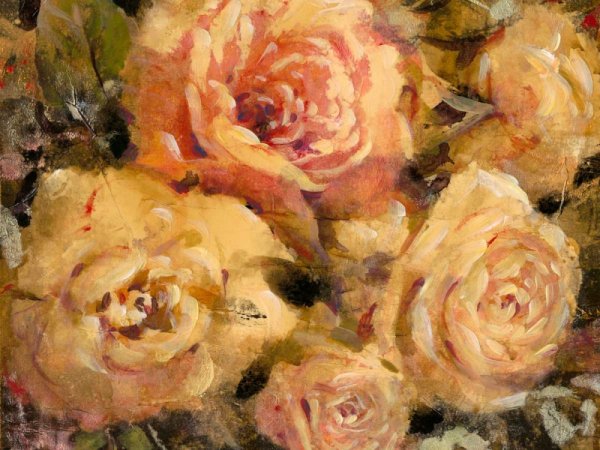 Floral in Bloom II by Tim O'Toole - Hand-Painted Oil Painting Reproduction