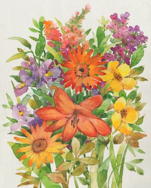 Floral Mix I Oil Painting by Tim O'Toole - Bestsellers
