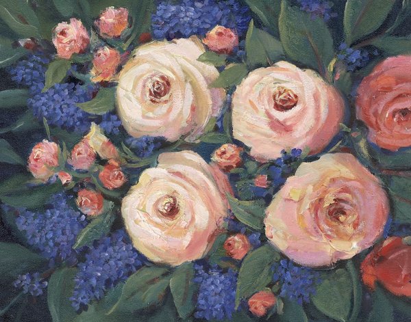 Floral Touch I by Tim O'Toole - Hand-Painted Oil Painting Reproduction
