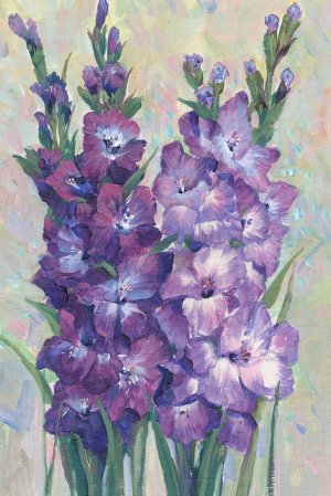 Gladiolas Blooming II Oil painting by Tim O'Toole