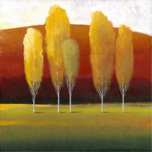 Glowing Trees II Oil Painting by Tim O'Toole - Contemporary