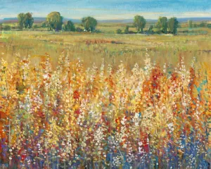 Gold and Red Field I by Tim O'Toole Oil Painting