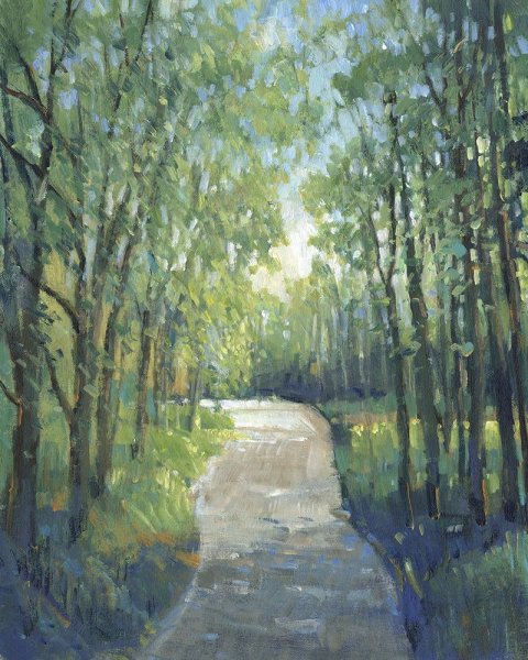 Main Product Photo of Golden Light Pathways I Painting by Tim O'Toole