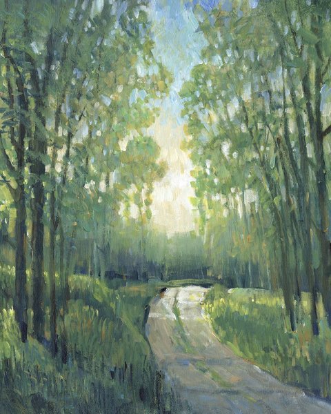 Golden Light Pathways II by Tim O'Toole - Hand-Painted Oil Painting Reproduction