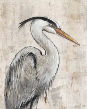 Grey Heron I by Tim O'Toole Oil Painting