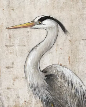 Grey Heron II Oil Painting by Tim O'Toole - Contemporary