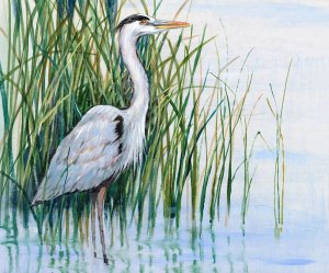 Heron in the Marsh I by Tim O'Toole Oil Painting