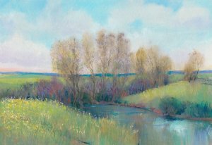 Hidden Stream II Oil Painting by Tim O'Toole - Contemporary