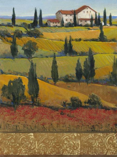 Hilltop Villa I by Tim O'Toole - Hand-Painted Oil Painting Reproduction