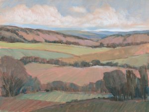 Hilly Countryside II Oil Painting by Tim O'Toole - Contemporary