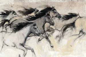 Horses in Motion I by Tim O'Toole Oil Painting