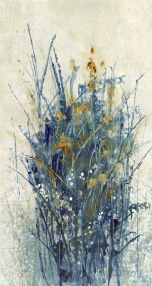 Indigo Floral I by Tim O'Toole Oil Painting