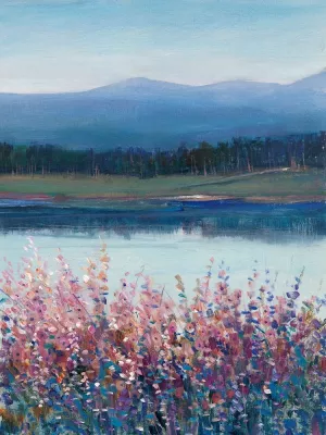 Lakeside Mountain II Oil Painting by Tim O'Toole - Contemporary