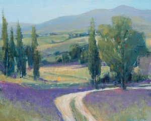 Lavender Meadow II by Tim O'Toole Oil Painting