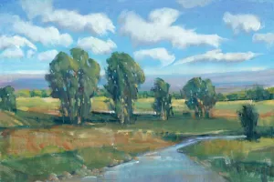 Lazy River Day I Oil Painting by Tim O'Toole - Contemporary