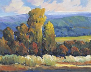 Leaves of Fire II Oil painting by Tim O'Toole