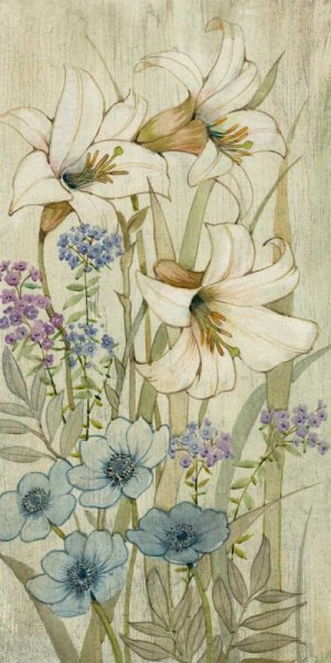 Lily Chinoiserie II by Tim O'Toole Oil Painting