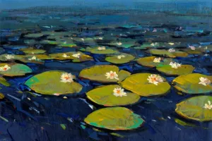 Lily Pads I by Tim O'Toole Oil Painting