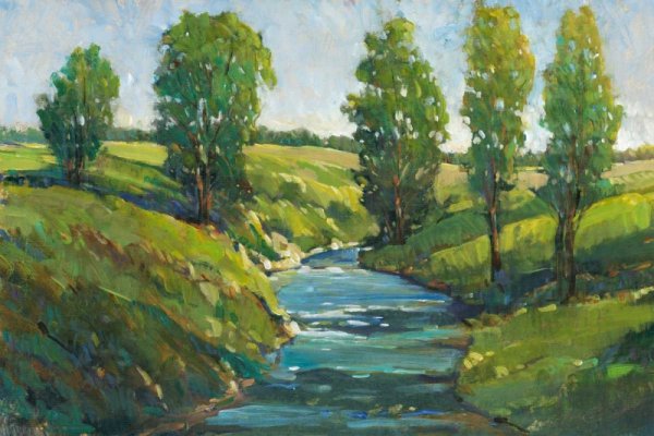 Lush Landscape III by Tim O'Toole - Hand-Painted Oil Painting Reproduction