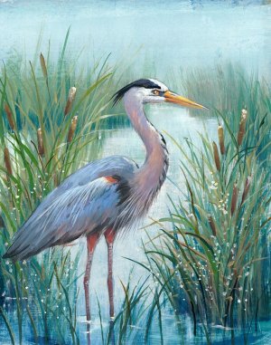 Marsh Heron I by Tim O'Toole Oil Painting