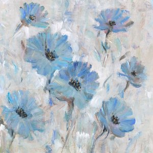 Mix Blue Flowers I by Tim O'Toole Oil Painting