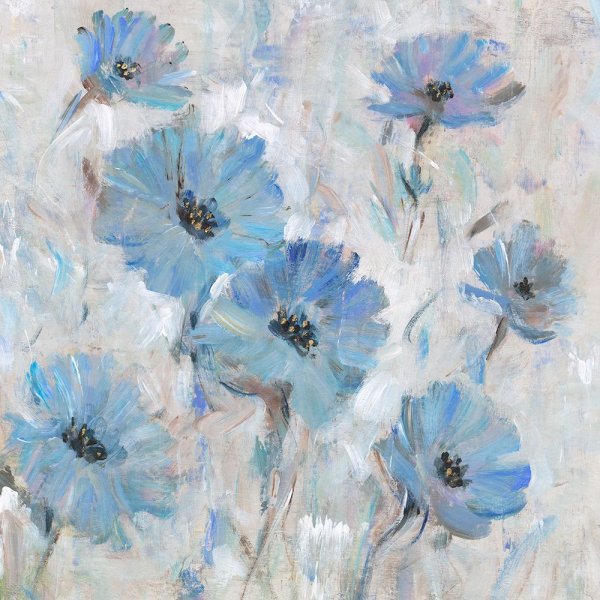 Mix Blue Flowers I by Tim O'Toole - Hand-Painted Oil Painting Reproduction