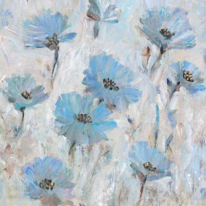 Mix Blue Flowers II by Tim O'Toole Oil Painting