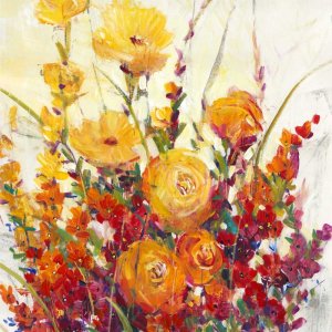 Mixed Bouquet I by Tim O'Toole Oil Painting