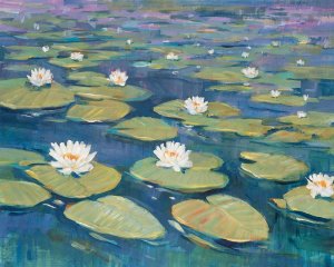 Morning Lilies II by Tim O'Toole Oil Painting