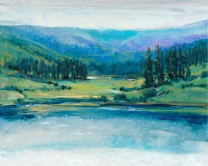Mountain Lake I by Tim O'Toole Oil Painting