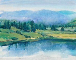 Mountain Lake II by Tim O'Toole Oil Painting